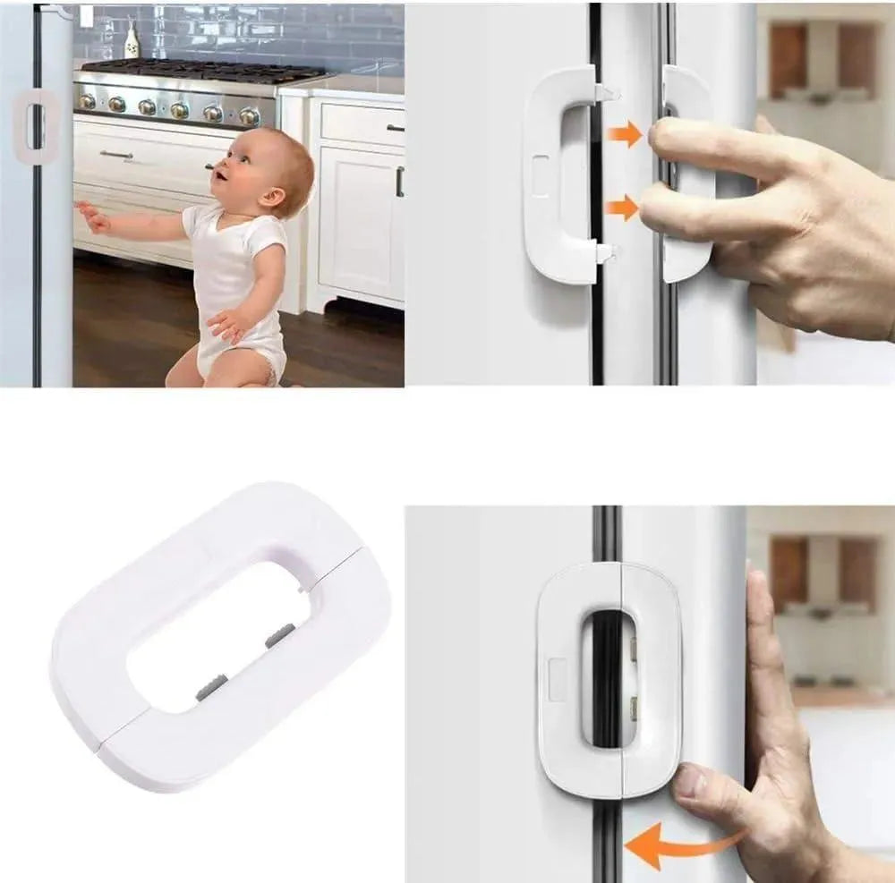 Fridge Door Lock Latch ABS Plastic Safety Lock