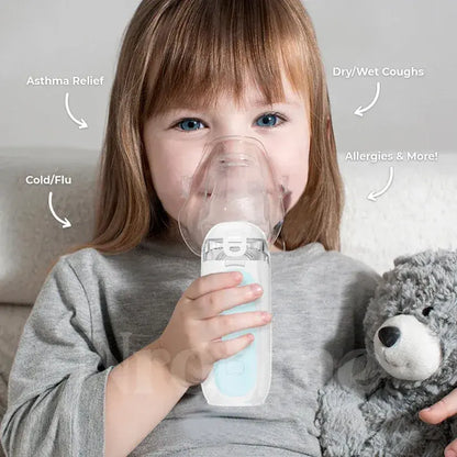 Mini Mesh Nebulizer Machine For Adults & Kids - Portable Nebulizer - Soundless Nebulizer for Effective Treatment- Compressor Nebulizer - Mini Inhaler Machine