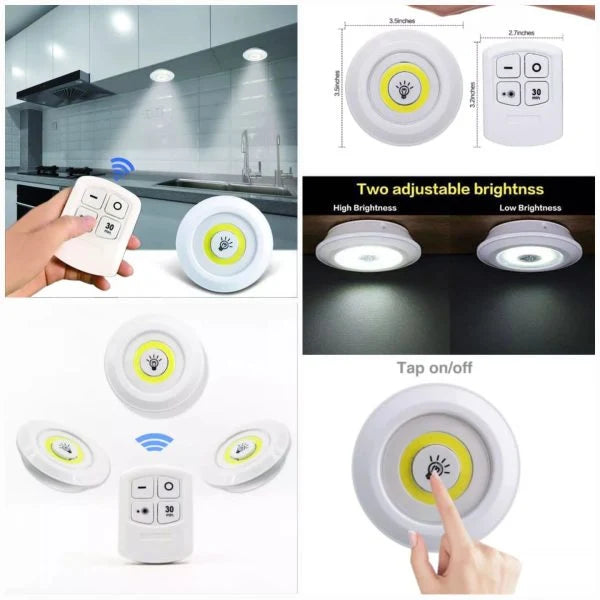 3 Pec Tap LED Light With Remote Control