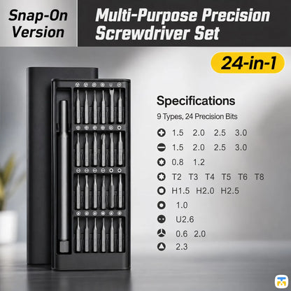 24-in-1 Precision Screwdriver Set – Portable Magnetic Repair Tool Kit for Mobile, Laptop & Electronics
