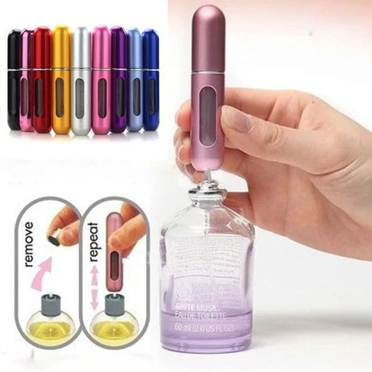 Perfume Travel Pocket Refiller Bottle (Pack of 5 Mix Colors)