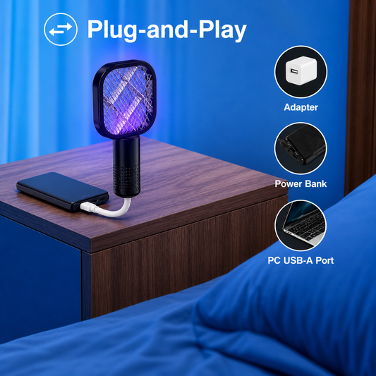 Mini Mosquito Killer Racquet Lamp
