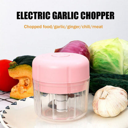 Wireless Electric Garlic Press & Mini Meat Grinder
