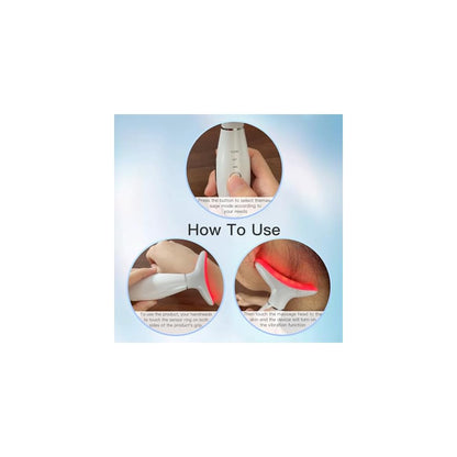 Rechargeable LED Facial Massager for Face & Neck - Vibrating Massager (7 Lights)