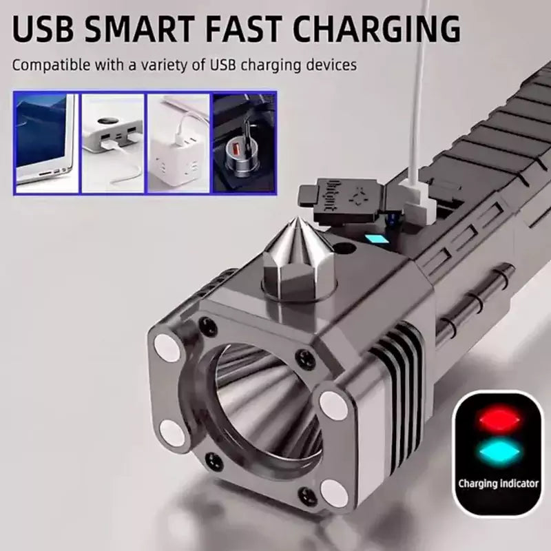 3w Led Torch Light - Durable Plastic, Cool White Beam