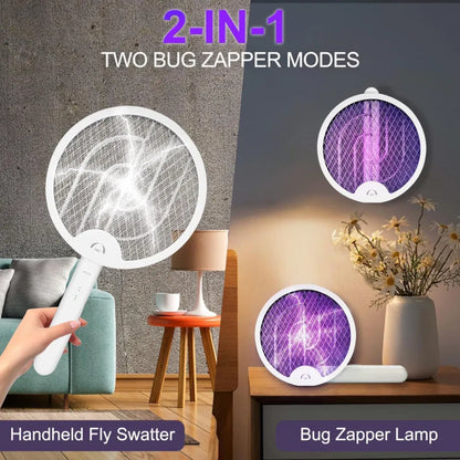 Foldable Electric Mosquito Killer USB Rechargeable Fly Trap Mosquito Swatter Racket Insect Killer