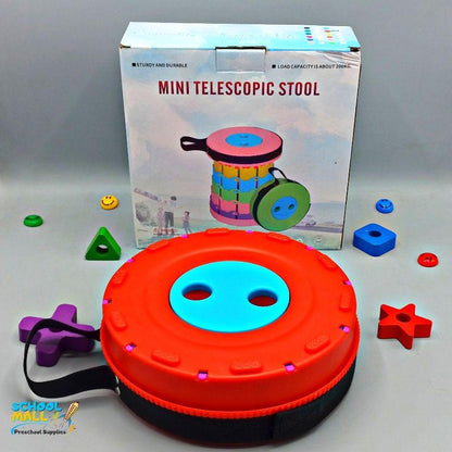Telescopic Stool Retractable Round Folding Stools Portable Lightweight Maximum Height Of Stool Is 17 Inches For Outdoor Travel