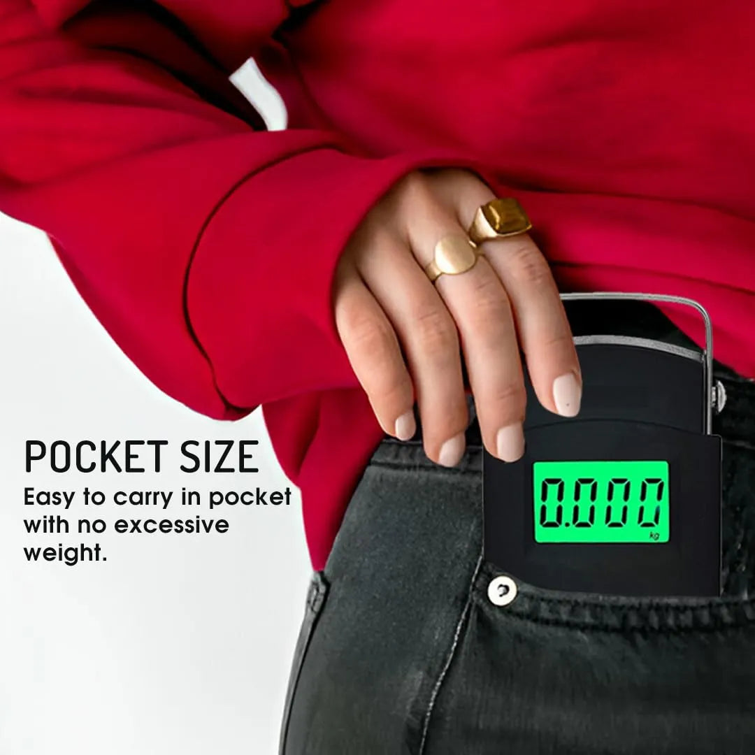 (5gram - 50KG) Digital Luggage Weight Hanging Scale | Travel Portable Weighing Machine for Bags & Fishing (2 Cell Included)