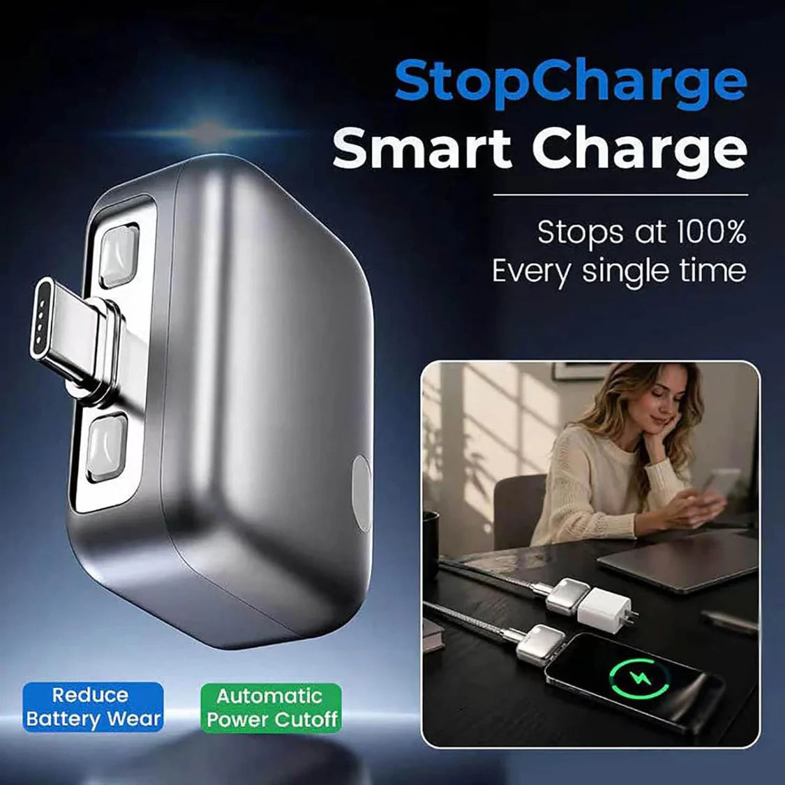 Type C PopGuard 140W Automatic Charging Disconnector by Skip the Noise – Silver