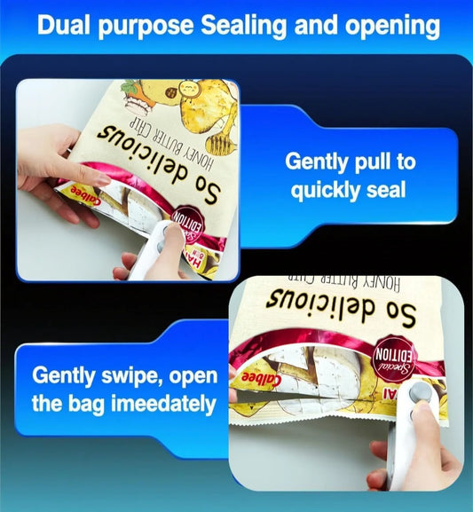 Rechargeable Mini portable Sealing Machine for Food, Snacks, Chips & Plastic Bags Mini Seal Machine Sealer Packaging Tool Portable