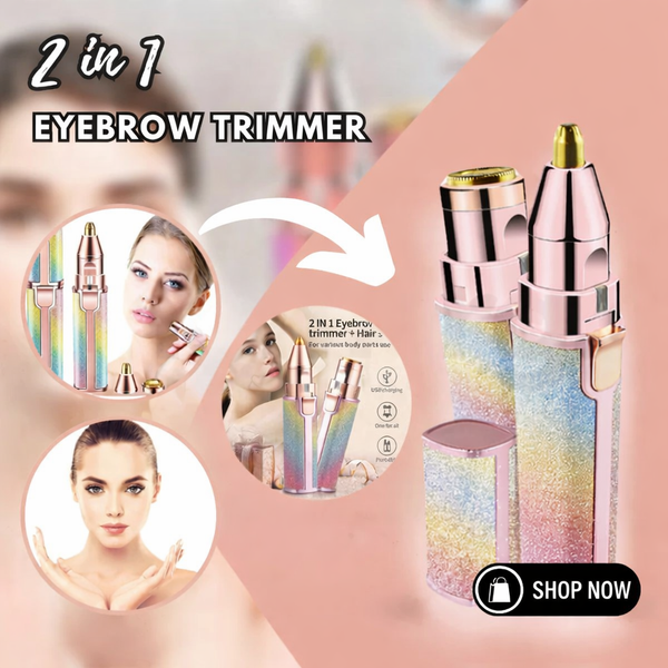 2 In 1 Rechargeable Flawless Eyebrow & Facial Hair Remover
