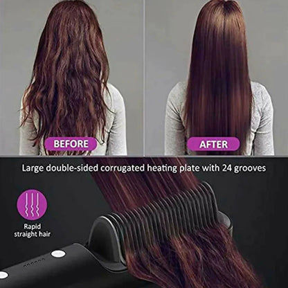 Hair Electric Straightener & Curl Comb