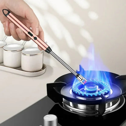 Electric USB Rechargeable Lighter | 360° Flexible Long Neck | Flameless Arc with LED Indicator