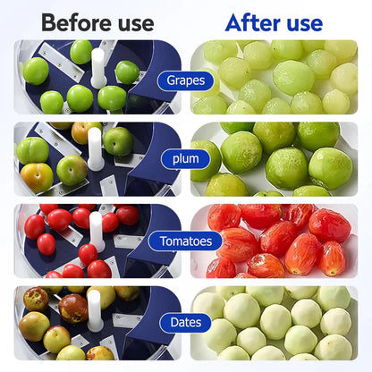 Automatic Electric Fruit Peeler Machine One-Touch Grape, Plum, Tomato & Garlic Peeling Device with Storage Bowl