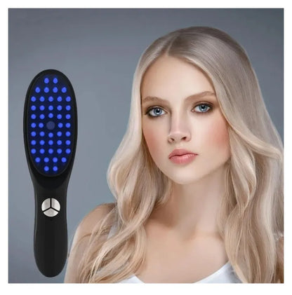 Unisex Electric Hair Growth Comb with Red and Blue LED Light Therapy, Rechargeable Steam Spray Hair Hydration