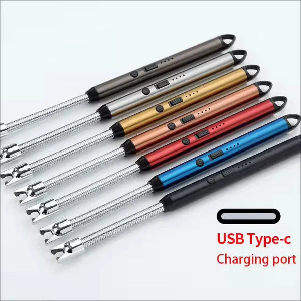 Electric USB Rechargeable Lighter | 360° Flexible Long Neck | Flameless Arc with LED Indicator