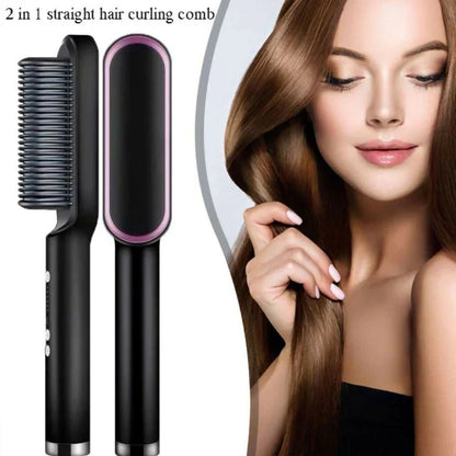 Hair Electric Straightener & Curl Comb