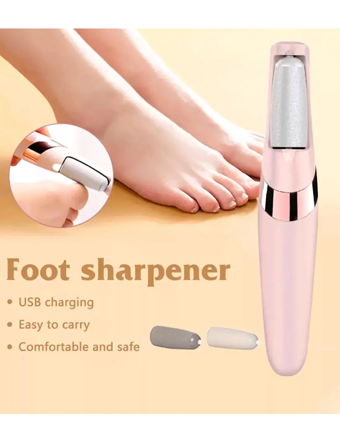Rechargeable Electric Foot File Callus Remover for Wet & Dry Pedicure