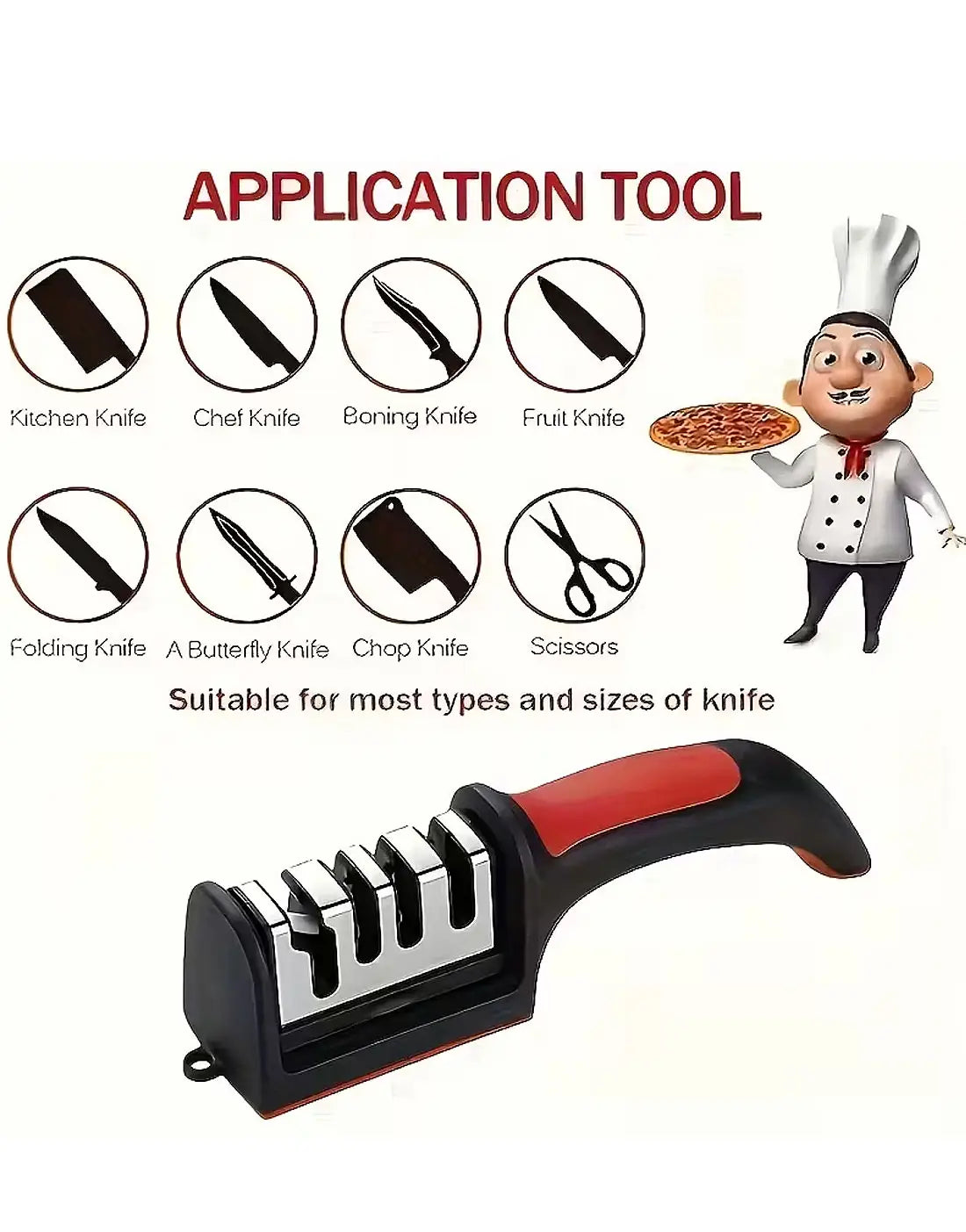 3-Stage Ceramic Heavy Duty Knife Sharpener