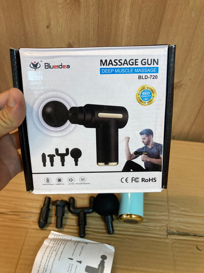 Portable Deep Tissue Massage Gun with Rechargeable Battery, 20W Motor Power